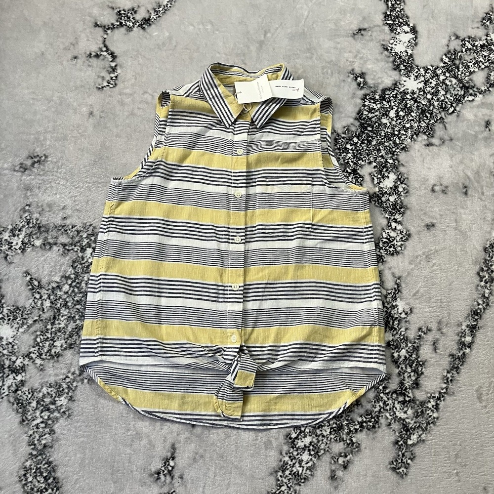 Beachlunchlounge Shirt Womens Size S Sunshine Janera Striped Sleeveless
